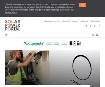 Solarpowerportal.co.uk(UK Solar News) Screenshot