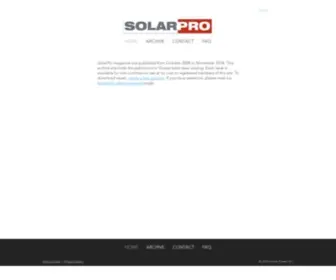 Solarprofessional.com(SolarPro Magazine) Screenshot
