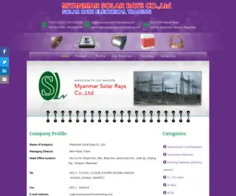 Solarrayselectricaltrading.com(Myanmar Solar Rays Company Limited) Screenshot