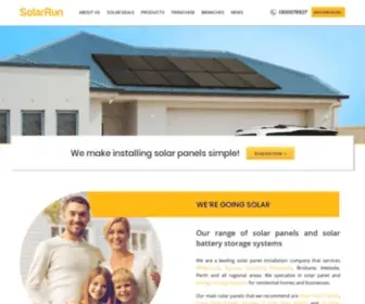 Solarrun.com.au(Solar Panel Installation across Australia made Simple) Screenshot