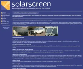 Solarscreen.com.au(Quality custom made window insulation for Motorhomes) Screenshot