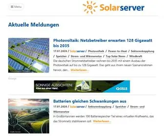 Solarserver.de(Das Internetportal für erneuerbare Energien) Screenshot