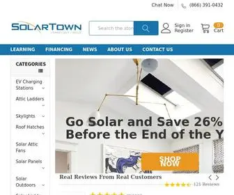 Solartown.com(SolarTown Renewable Energy & Rooftop Products) Screenshot