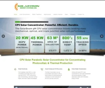Solartronenergy.com(The Solar Concentrator) Screenshot