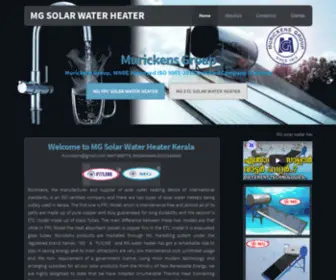 Solarwaterheaterkerala.com(Murickens Group) Screenshot