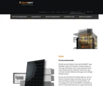 Solarwatt.de(Solarwatt ist ein führender Anbieter für Photovoltaikanlagen) Screenshot