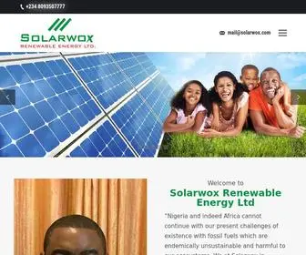 Solarwox.com(Leading Solar Renewable Energy Company in Lagos Nigeria) Screenshot