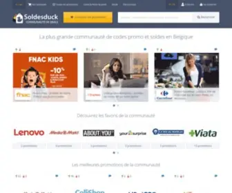 Soldesduck.be(Reductions et Code promo Belgique (+ 309 boutiques)) Screenshot
