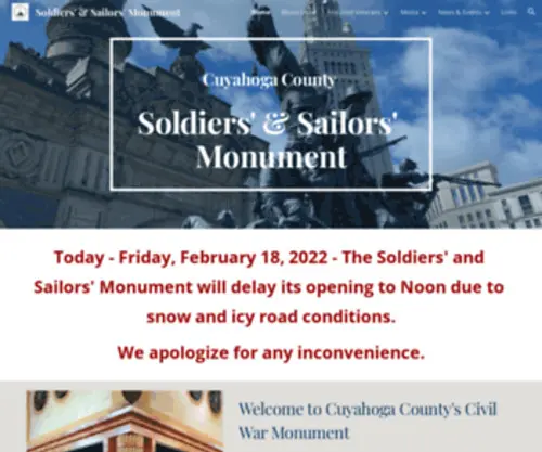 Soldiersandsailors.com(Soldiers' & Sailors' Monument) Screenshot