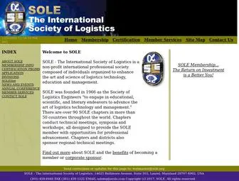 Sole.org(The International Society of Logistics) Screenshot