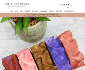 Soleilessentials.com(Natural Skincare and Haircare) Screenshot