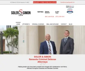 Solersimonlaw.com(Sarasota Criminal Defense Attorney) Screenshot