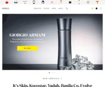 Soleshop.com(Frumusetea incepe la SOLE cu produse cosmetice si accesorii de lux) Screenshot