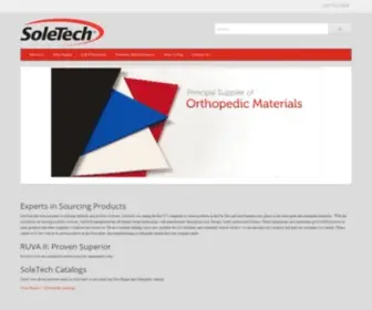 Soletech.com(Orthopedic shoe modification material) Screenshot