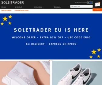 Soletrader.eu(Trainers, shoes, boots and sandals at Soletrader-eu) Screenshot