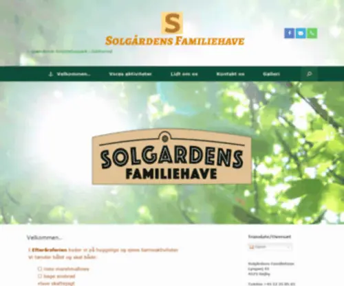 Solgaardensfamiliehave.dk(Hyg med fodboldgolf og masser forlystelser) Screenshot