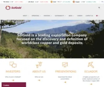 Solgold.com.au(SolGold ENSA) Screenshot