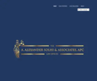 Solhilawfirm.com(The Law Firm of Alexander Solhi & Associates) Screenshot