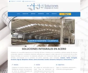 Soliacero.com.mx(Canalones de lámina galvanizada) Screenshot