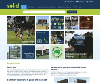 Solid.com.au(Digital Scoreboards & LED Video Systems for Sale in Australia) Screenshot