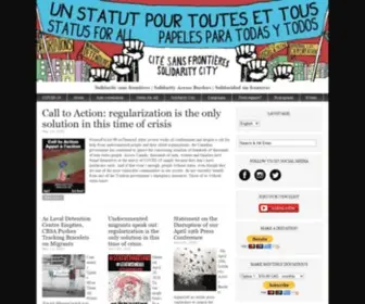 Solidarityacrossborders.org(Solidarité sans frontières) Screenshot