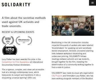 Solidarityfilm.com(A film about the experiences of workers blacklisted for trade union involvement) Screenshot