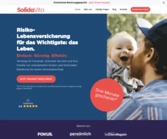 Solidavita.ch(Risiko-Lebensversicherung online abschliessen) Screenshot