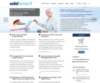 Solidforms.de(SAP Formulare vom Profi in Top Qualität) Screenshot