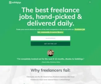 Solidgigs.com(Get Freelance Leads on Autopilot) Screenshot