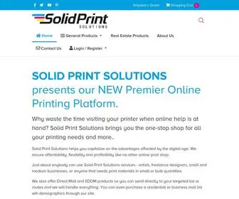 Solidprintsolutions.com(Best value online printing company) Screenshot