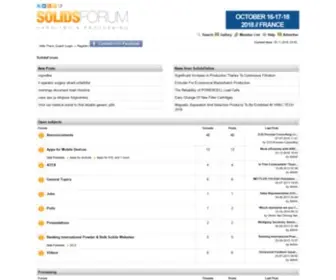 Solidsforum.com(Handling & Processing Bulk Solids) Screenshot