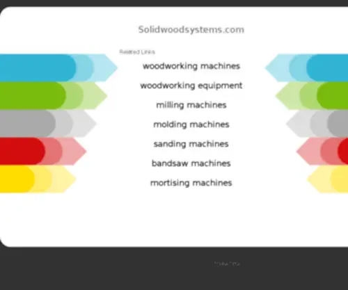 Solidwoodsystems.com(Solid Wood Systems woodworking machinery) Screenshot