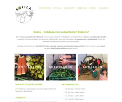 Solila.ch(Solidarische Landwirtschaft Eulenhof) Screenshot