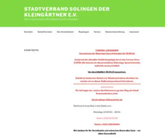 Solinger-Kleingaertner.de(Stadtverband Solingen der Kleingärtner e.V) Screenshot