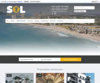 Solinmobiliario.com(Bienvenido a Sol Inmobiliario) Screenshot