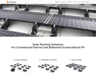 Sollega.com(Ballasted Solar PV Racking Solutions) Screenshot