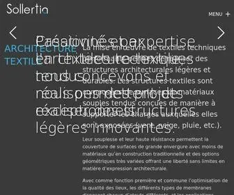 Sollertia.ca(Experts-conseils spécialisés en architecture textile) Screenshot