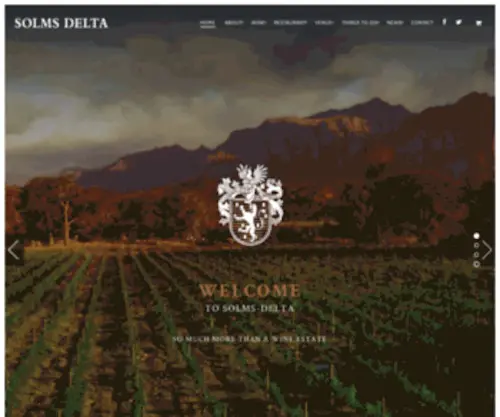 Solms-Delta.com(So much more than a wine estate) Screenshot