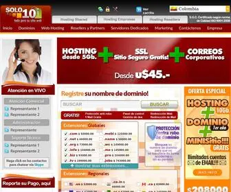 Solo10.co(Registro de Dominios y Web Hosting) Screenshot