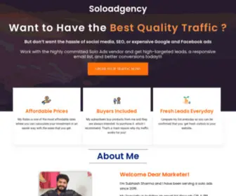 Soloadgency.com(The Premium Traffic Agency) Screenshot