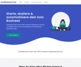 Solobusinesstribe.de(Das Portal für Solopreneure) Screenshot