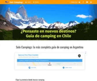 Solocampings.com.ar(Guía de camping en Argentina) Screenshot