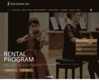 Soloclassic.com(Hand Made Instruments Rental & Sales) Screenshot