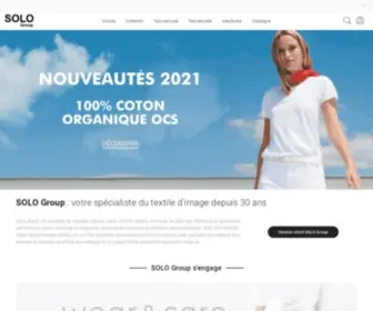 Sologroup-Paris.com(SOLO Group : Votre spécialiste du textile d'image depuis 30 ans) Screenshot