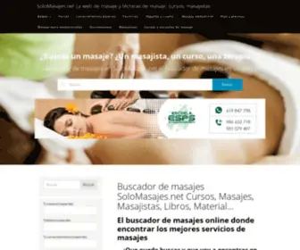 Solomasajes.net(Buscador de masajes Cursos) Screenshot