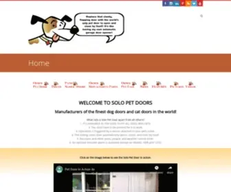 Solopetdoors.com(Dog Doors that open) Screenshot