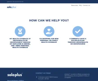 Soloplus.ca(Comprehensive, reliable personal health and dental coverage for you and your family) Screenshot