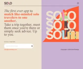 Solotheapp.com(The first ever app to match like) Screenshot
