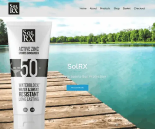 Solrx.co.uk(The ultimate sports sun protection) Screenshot