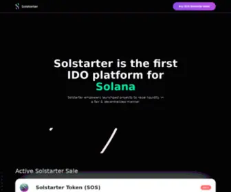 Solstarter.sale(The first IDO platform on Solana) Screenshot